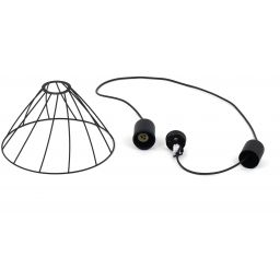 TK Lighting Modesto lampa wisząca 1x10 W czarna 10160