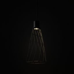 TK Lighting Modesto lampa wisząca 1x10 W czarna 10161