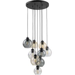 TK Lighting Cubus lampa wisząca 9x15 W bursztynowa 10247