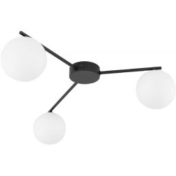 TK Lighting Elton lampa podsufitowa 3x8 W czarna 10261