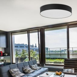 TK Lighting Rondo plafon 4x15W grafitowy/biały 1087