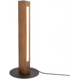 TK Lighting Teo lampa stołowa 1x36 W orzech 1411