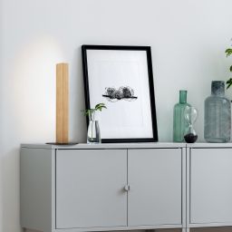 TK Lighting Teo lampa stołowa 1x36 W drewno 1412