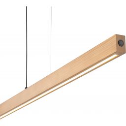 TK Lighting Teo lampa wisząca 1x36W LED jasne drewno/czarny 1448