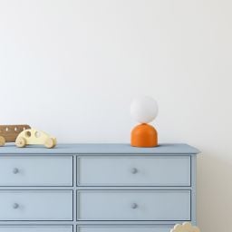 TK Lighting Miki lampka nocna dziecięca 1x8 W biała-pomarańczowa 16041