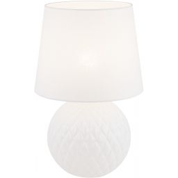 TK Lighting Santana lampa stołowa 1x15 W biała 16046