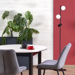 TK Lighting Vox lampa stojąca 3x10 W czarna 16063