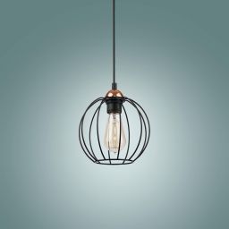 TK Lighting Galaxy lampa wisząca 1x15W czarna/miedziana 1644