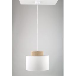TK Lighting Duo Juta lampa wisząca 1x15W biały 1856