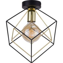 TK Lighting Alambre lampa podsufitowa 1x60W czarna/złota 2702