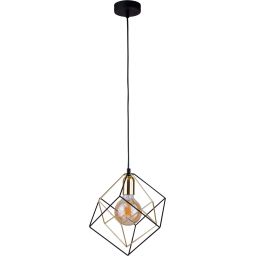 TK Lighting Alambre lampa wisząca 1x60W czarna/złota 2777