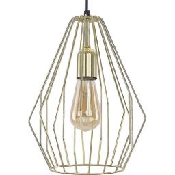 TK Lighting Brylant Gold lampa wisząca 1x60W złota/czarna 2788