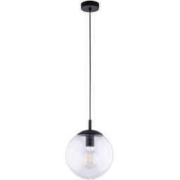 TK Lighting Esme lampa wisząca 1x15W czarny/przezroczysty 3266
