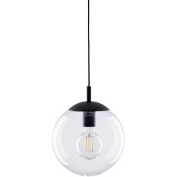 TK Lighting Esme lampa wisząca 1x15W czarny/przezroczysty 3266