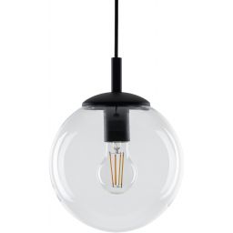 TK Lighting Esme lampa wisząca 1x15W czarny/przezroczysty 3267