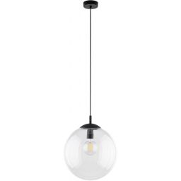 TK Lighting Esme lampa wisząca 1x15W czarny/przezroczysty 3268
