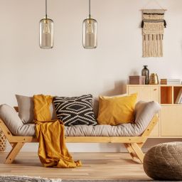 TK Lighting Marco lampa wisząca 1x15W czarna/brązowa 3314