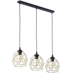 TK Lighting Galaxy lampa wisząca 3x15 W czarna 3459
