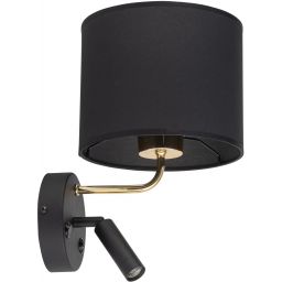 TK Lighting Richi kinkiet 1x60W+1x6W czarny 4234