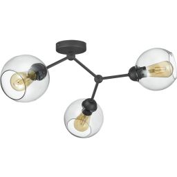 TK Lighting Fairy lampa podsufitowa 3x15 W czarna 4372