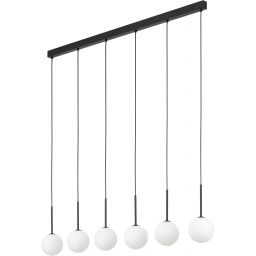 TK Lighting Martin lampa wisząca 6x6W czarny/biały 4504