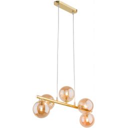 TK Lighting Estera lampa wisząca 5x6W złota 4549