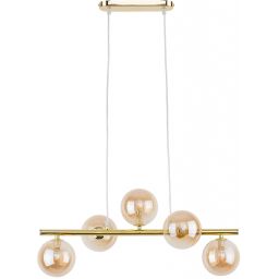 TK Lighting Estera lampa wisząca 5x6W złota 4549