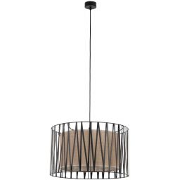 TK Lighting Harmony lampa wisząca 3x15W brązowy/czarny 4557