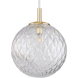 TK Lighting Cadix lampa wisząca 1x6W złoty/przezroczysty 4609
