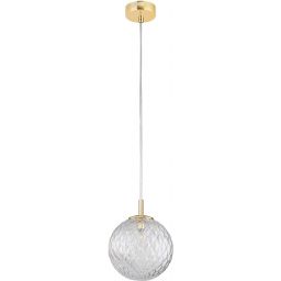 TK Lighting Cadix lampa wisząca 1x6W złoty/przezroczysty 4609