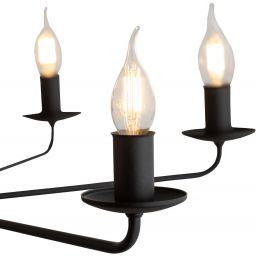 TK Lighting Limal lampa wisząca 5x40 W czarna 4612