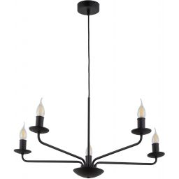 TK Lighting Limal lampa wisząca 5x40 W czarna 4612
