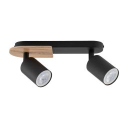 TK Lighting Cover lampa podsufitowa 2x10 W czarna 4674