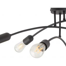 TK Lighting Helix lampa podsufitowa 6x15W czarna 4679