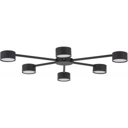 TK Lighting Avia Black lampa podsufitowa 6x10W czarna 4692