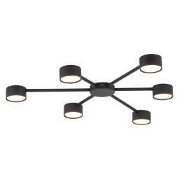 TK Lighting Avia Black lampa podsufitowa 6x10W czarna 4692