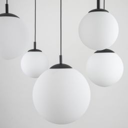 TK Lighting Esme lampa wisząca 5x15 W czarna 4791