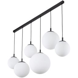 TK Lighting Esme lampa wisząca 6x15 W czarna 4792