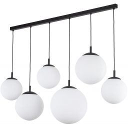 TK Lighting Esme lampa wisząca 6x15 W czarna 4792