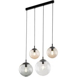 TK Lighting Esme lampa wisząca 4x15W czarny/mix kolorów 4795