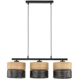 TK Lighting Nicol lampa wisząca 3x15 W czarna 4801