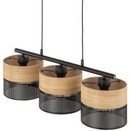 TK Lighting Nicol lampa wisząca 3x15 W czarna 4801