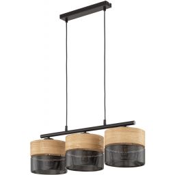 TK Lighting Nicol lampa wisząca 3x15 W czarna 4801