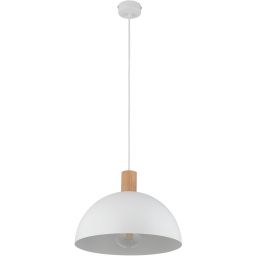 TK Lighting Oslo lampa wisząca 1x15W biały/brązowy 4851