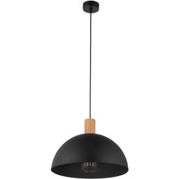 TK Lighting Oslo Black lampa wisząca 1x15W czarny/brązowy 4852