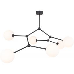 TK Lighting Fairy lampa podsufitowa 6x6W czarna/biała 4856