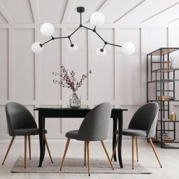 TK Lighting Fairy lampa podsufitowa 6x6W czarna/biała 4856