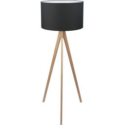 TK Lighting Treviso lampa stojąca 1x15W drewno/czarny 5039