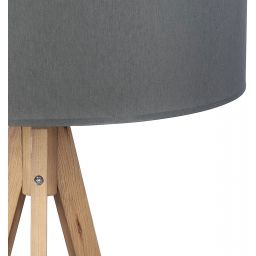 TK Lighting Treviso lampa stojąca 1x15W drewno/szary 5040