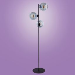 TK Lighting Cubus lampa stojąca 3x15W grafit lustrzany/czarny 5239